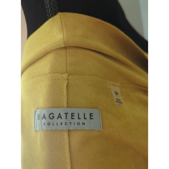 Bagatelle yellow open drape front long sleeve top coverup - Picture 7 of 7